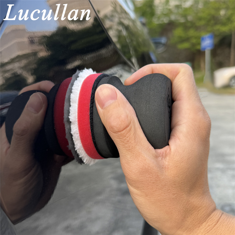 Wax Applicator Pad - Lucullan Handi Puck Kit Ergonomic Grip
