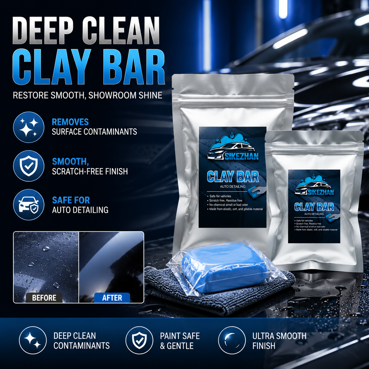 Clay Bar Lubricant - SIKEZHAN Magic Car Clay Bar for