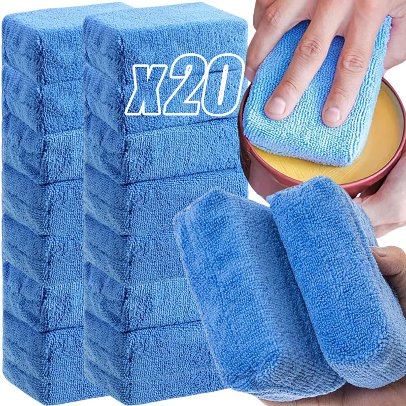 Wax Applicator Pad - 1/20pcs Car Wax Applicator Pads Microfibre