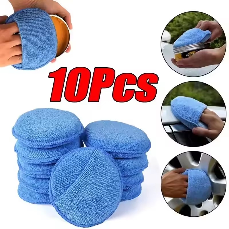 Wax Applicator Pad - 10/1Pcs 5-inches Microfiber Wax Applicator Pad