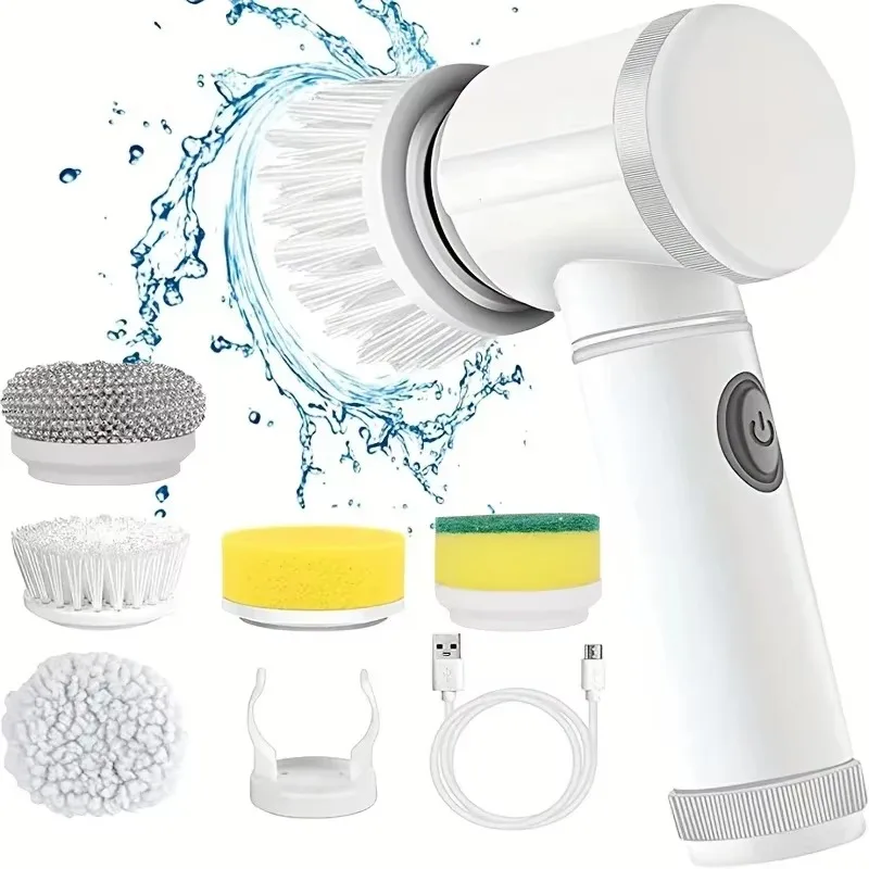 Car Cleaning Brush - New Cordless Spin Scrubber Electric Rechargeable