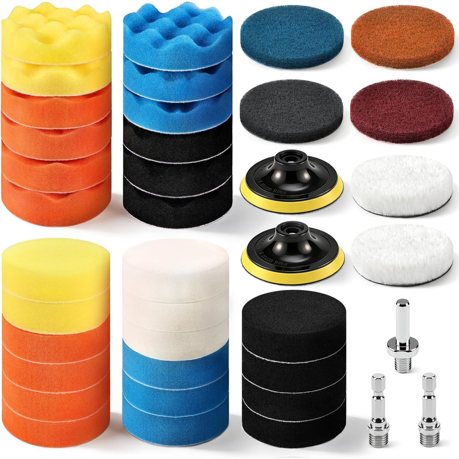38 Pcs 3 Inch Car Polishing Pa - Polish Pad Set Buffer avis et prix