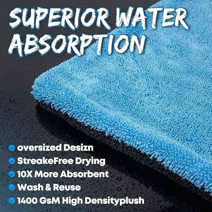 1PC 1000GSM Dual-Sided Microfi - Microfiber Towel Detailing avis et prix