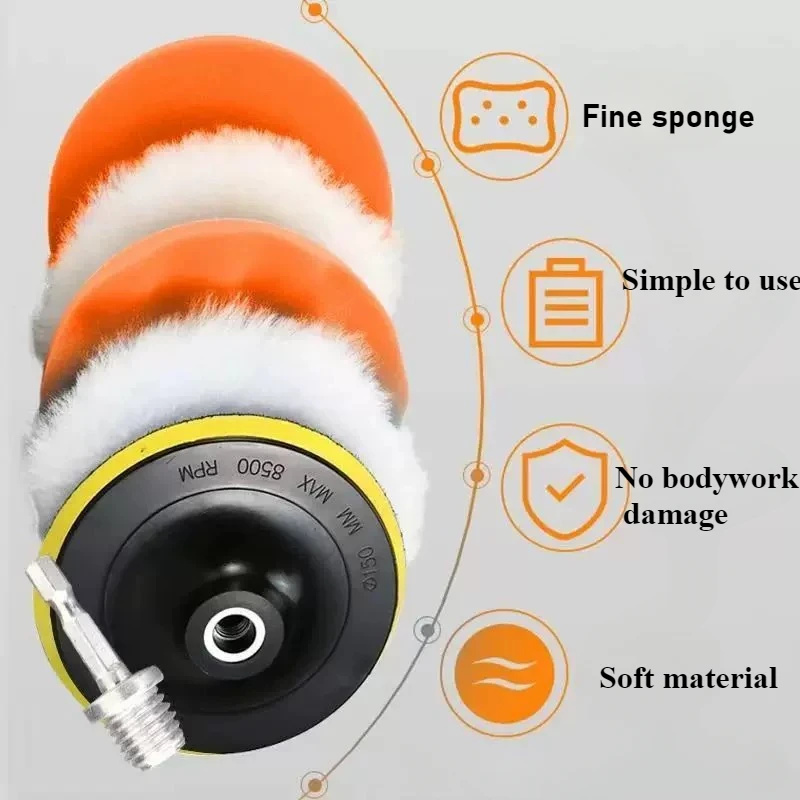 6pcs/8pcs/set Car Polishing Sp - Polish Pad Set Buffer avis et prix