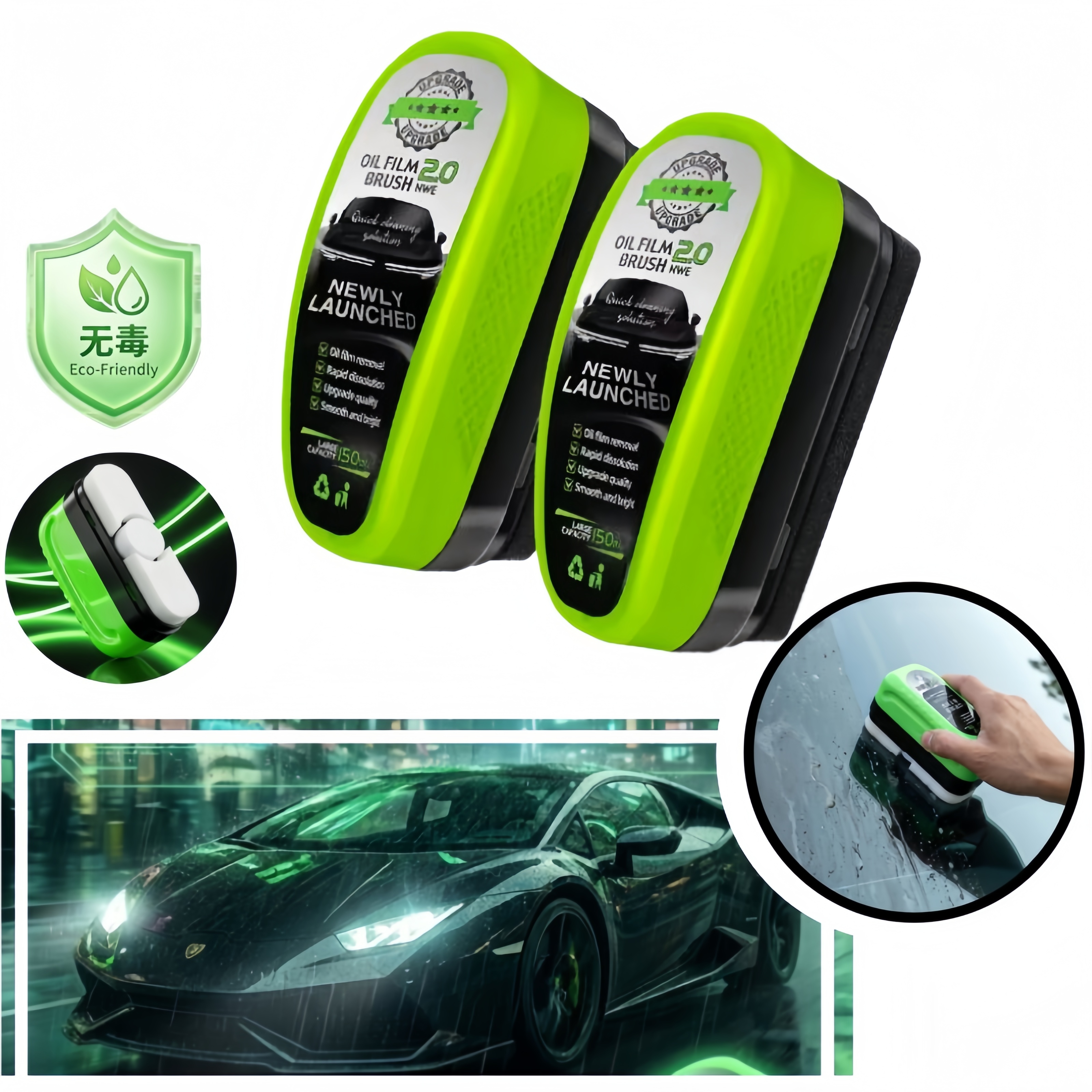 Non Toxic Car Glass Oil Film R - Car Cleaning Brush avis et prix