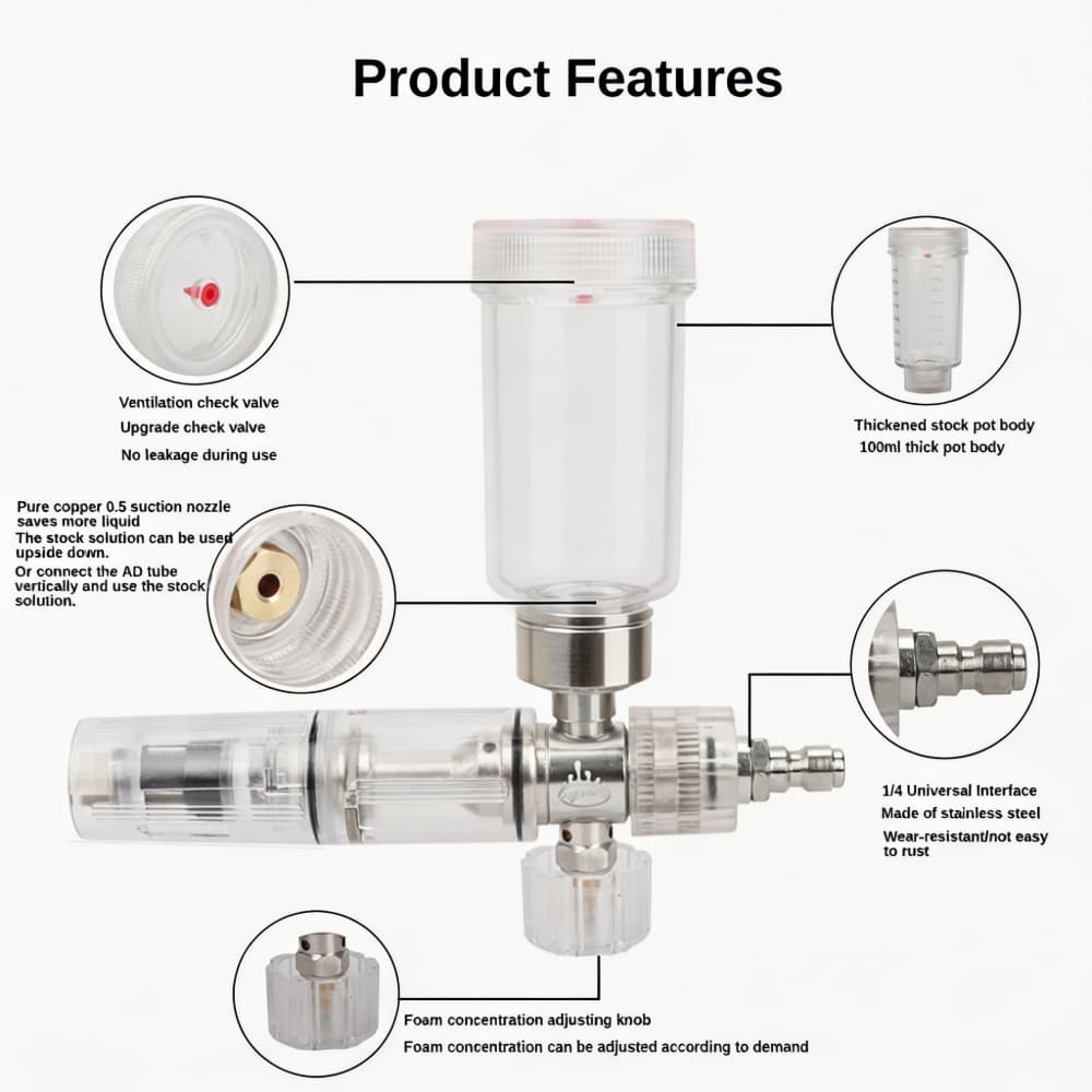 Foam Spray Gun Adjustable 100m - Pressure Washer Foam Gun avis et prix