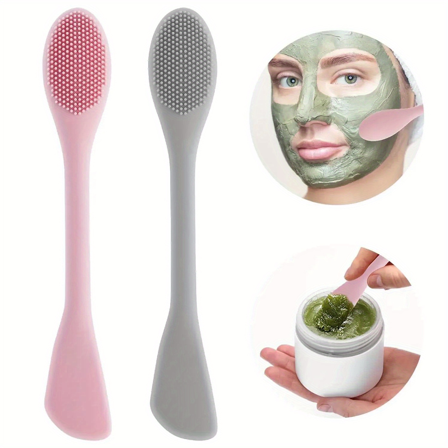 Double Head Facial Mask Brush  - Wax Applicator Pad avis et prix