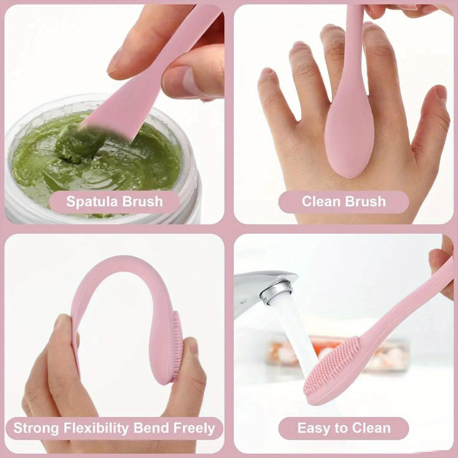 Double Head Facial Mask Brush  - Wax Applicator Pad avis et prix