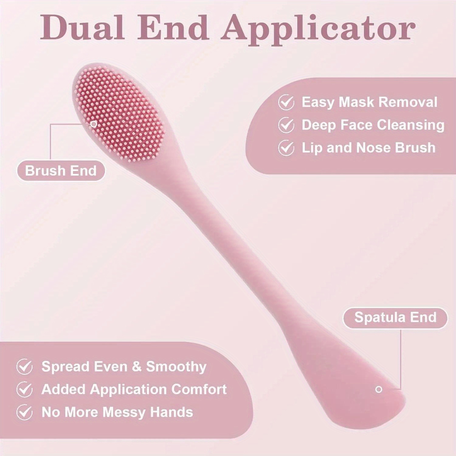 Double Head Facial Mask Brush  - Wax Applicator Pad avis et prix