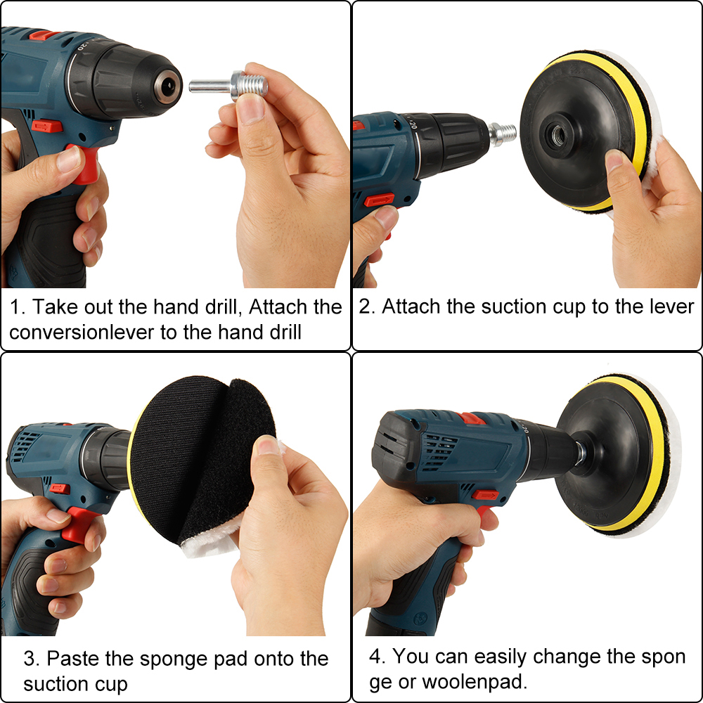 5pcs Car Polishing Pads Set 6  - Polish Pad Set Buffer avis et prix