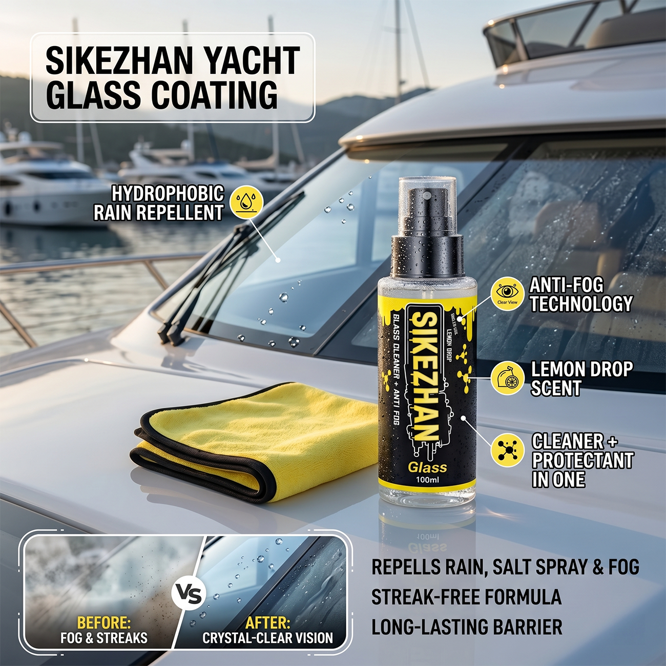 2-in-1 Anti-Fog Spray & Glass  - Glass Cleaner Streak avis et prix