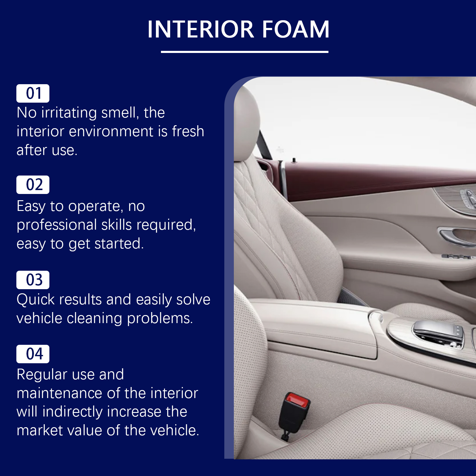 Multi-purpose Car Interior Foa - Seat Cleaner Fabric avis et prix