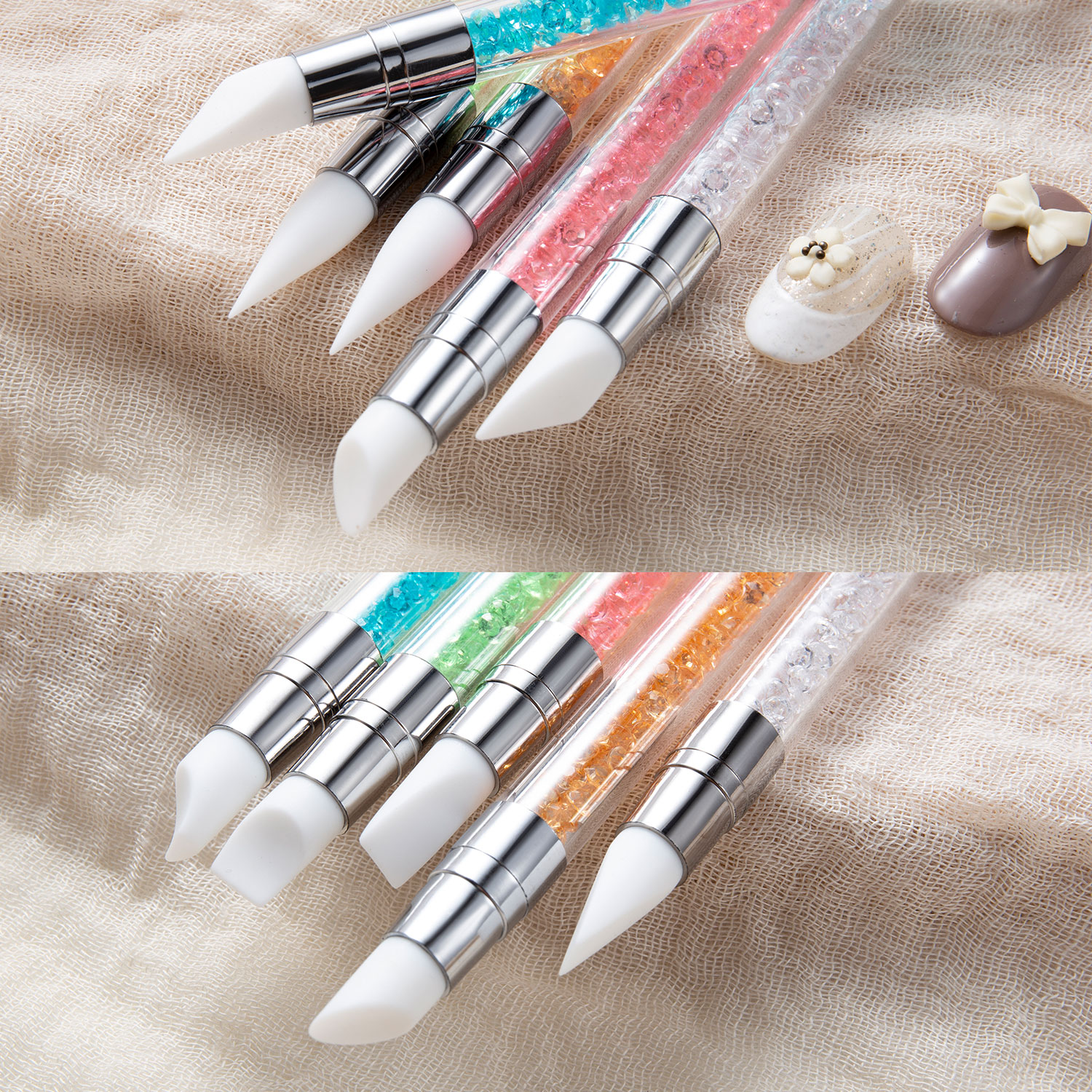 5PCS Double Head Silicone Nail - Wax Applicator Pad avis et prix