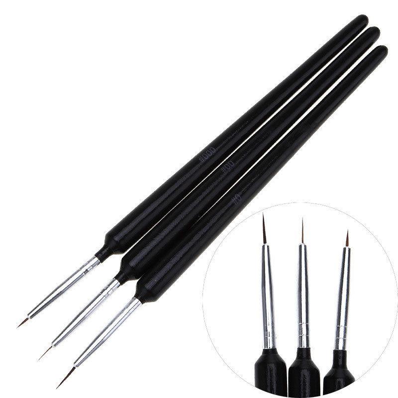 3Pcs Ultra-fine Nail Art Liner - Detailing Brush Set avis et prix