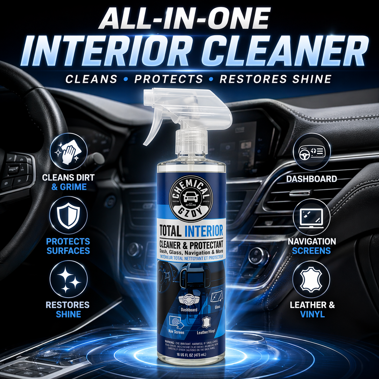 Total Interior Cleaner 473ml – - Leather Cleaner Interior avis et prix