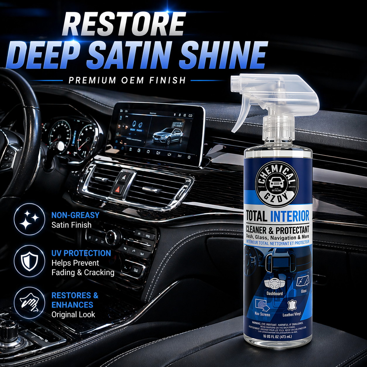 Total Interior Cleaner 473ml – - Leather Cleaner Interior avis et prix