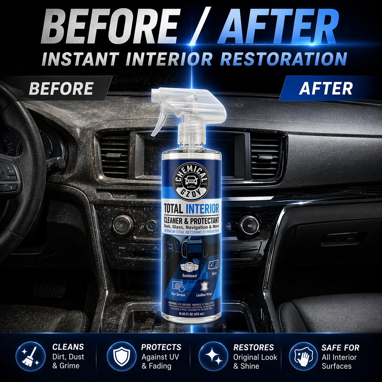 Total Interior Cleaner 473ml – - Leather Cleaner Interior avis et prix