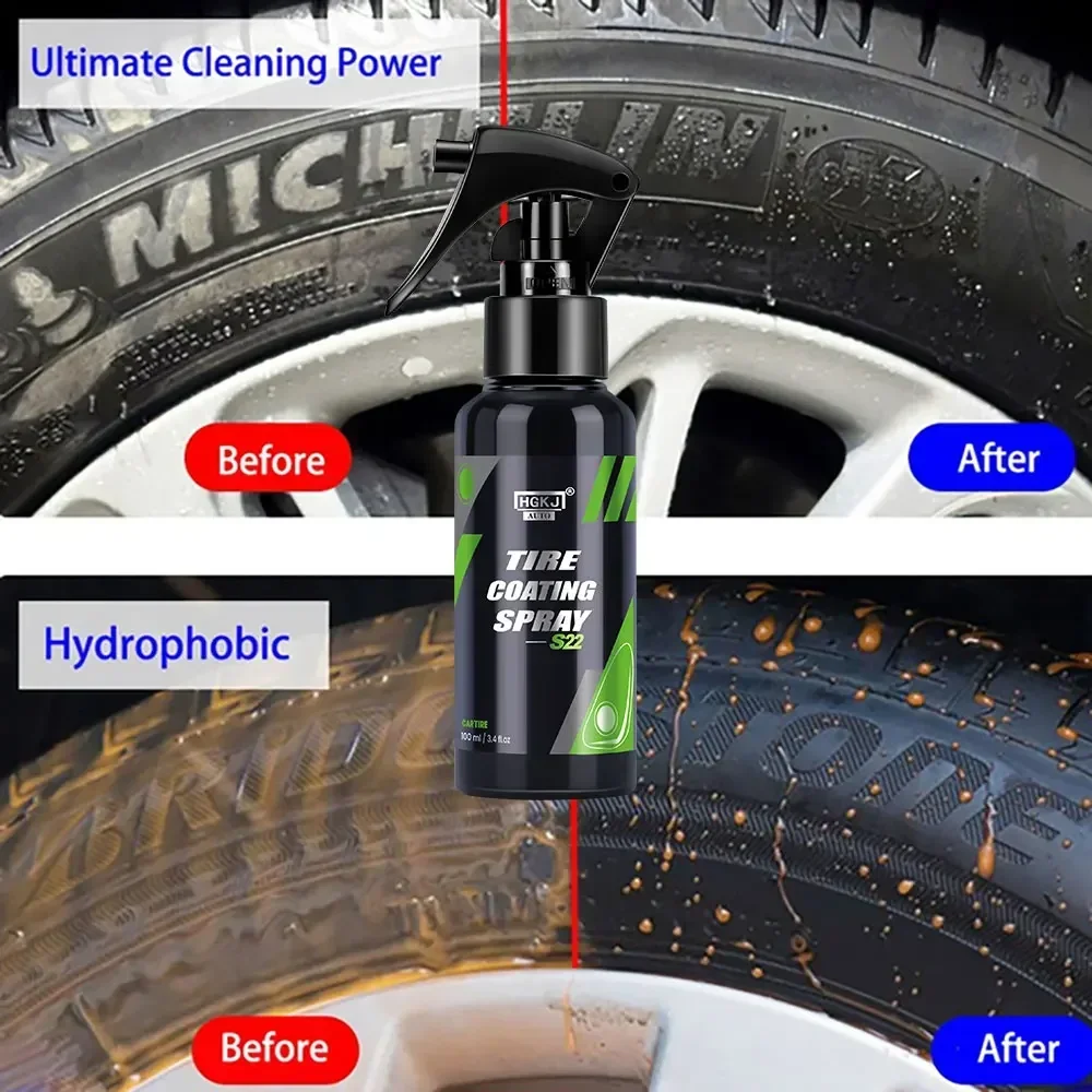 HGKJ S22 Car Tire Gloss Spray, - Tire Shine Spray Sealant avis et prix