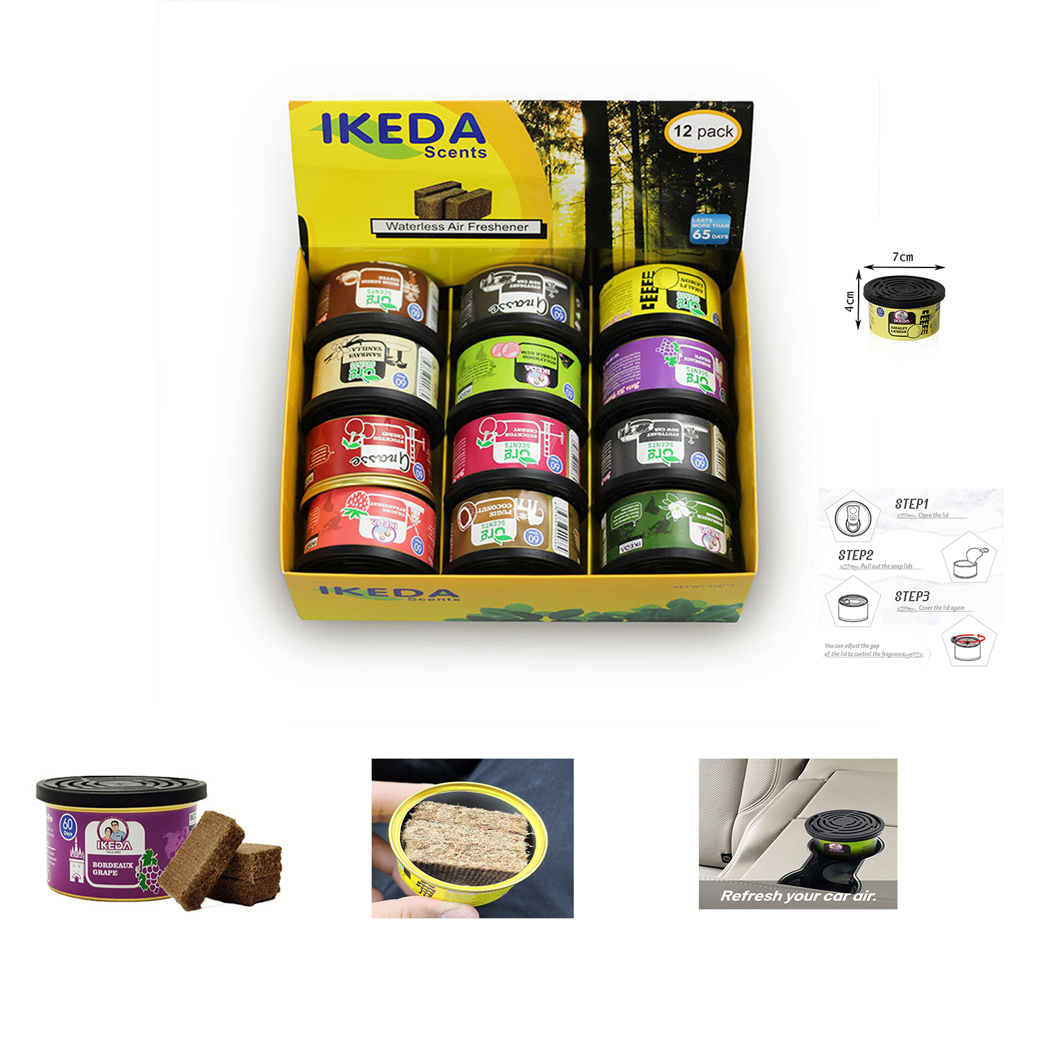 Car Air Fresheners:  Lemon Sce - Odor Eliminator Car avis et prix