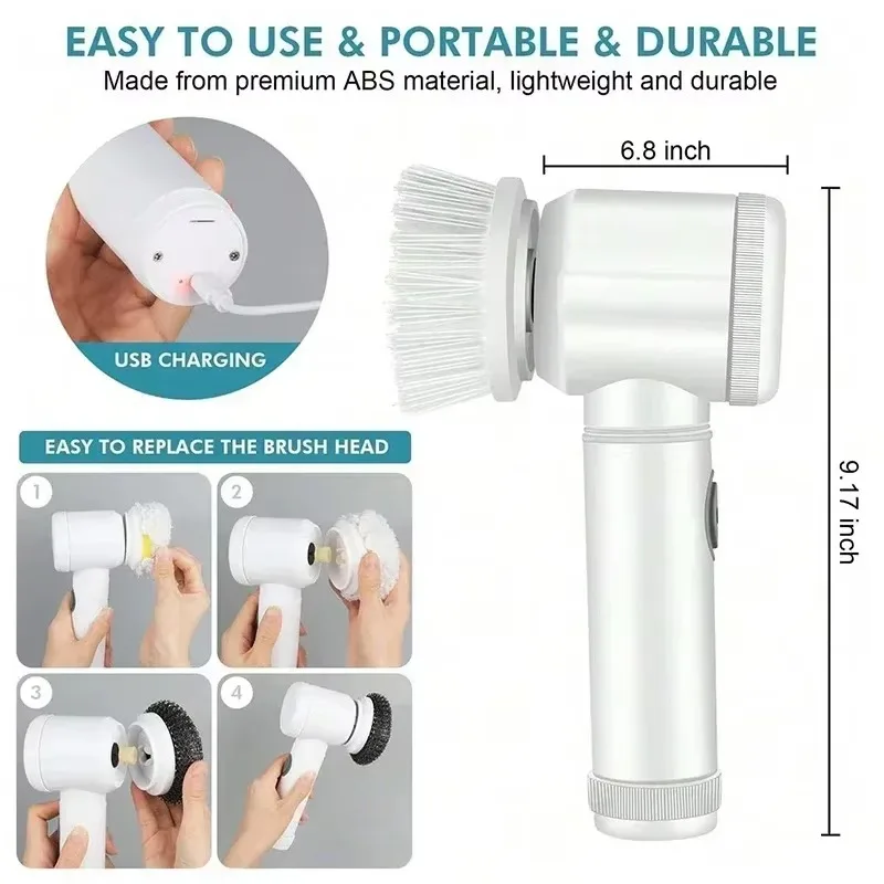 New Cordless Spin Scrubber Ele - Car Cleaning Brush avis et prix